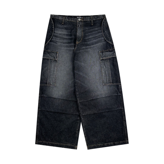 CHARCOAL DENIM OVERPANT