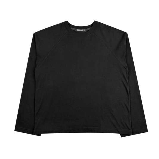 BLACK L/S RAGLAN TEE